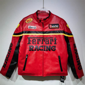 FERRARI LEATHER JACKET RED