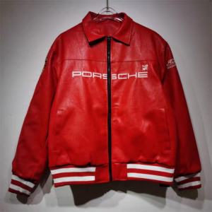 PORCH LEATHER JACKET  RED