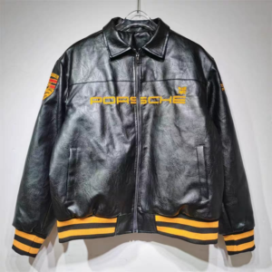 PORCH  LEATHER JACKET BLACK