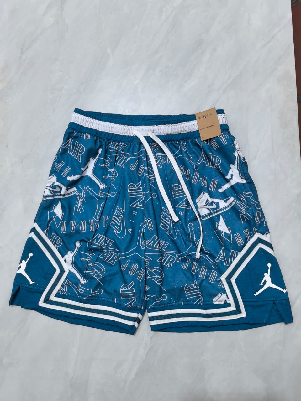 JORDAN HERITAGE LIGHT BLUE SHORTS